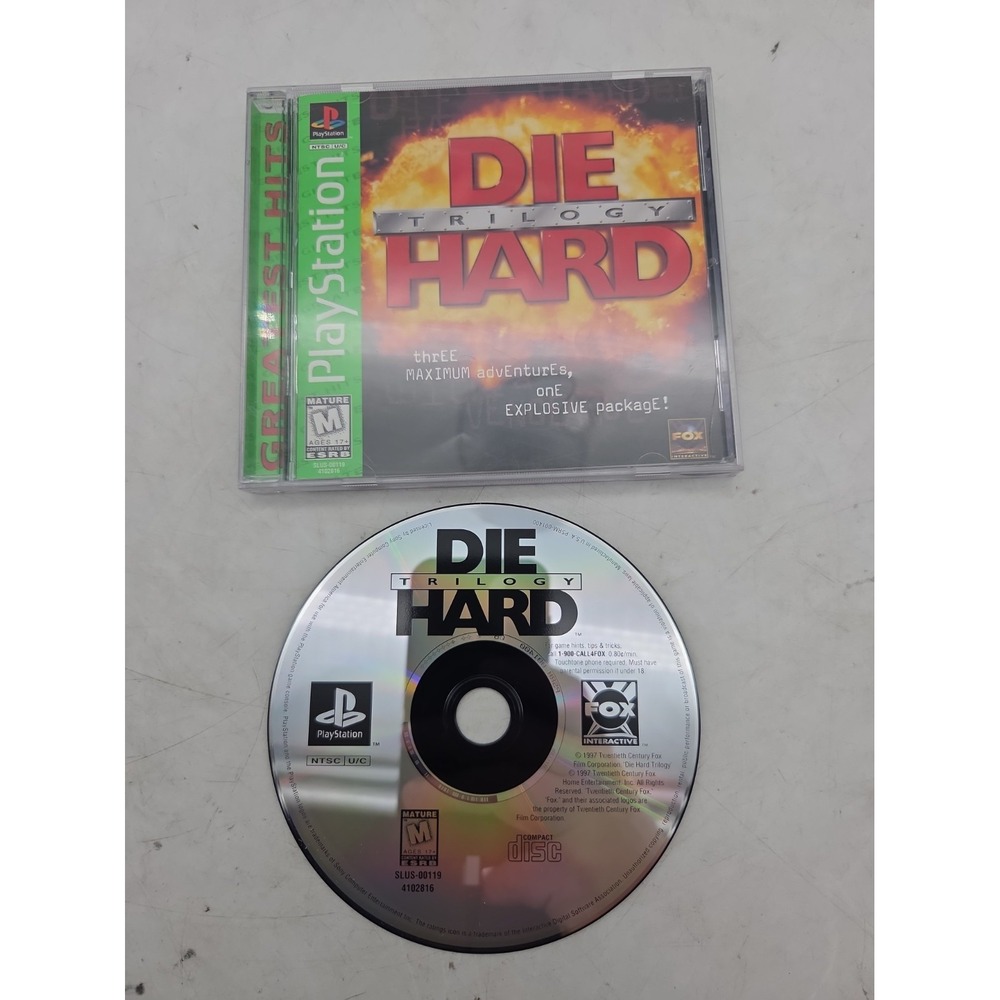 Die Hard Trilogy Greatest Hits Sony PlayStation 1 PS1 1996 Complete CIB Tested